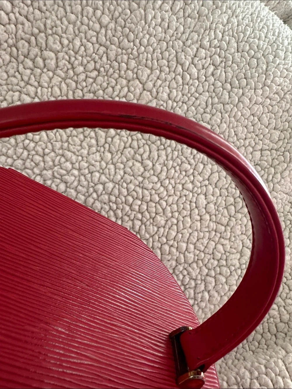 Louis Vuitton Cannes Castillan Red Epi Leather Top-Handle Bag vintage with CoA